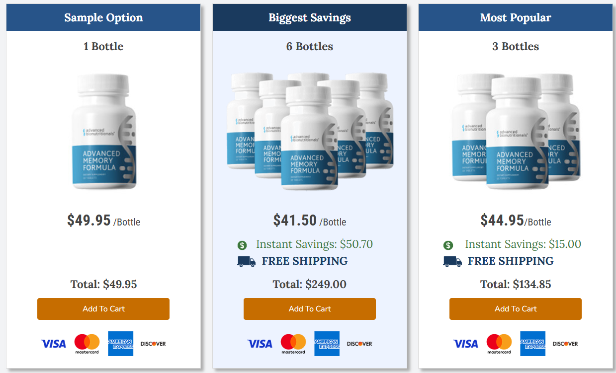 Advanced Memory Formula - Click to order