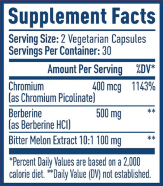 Nativpath Berberine Breakthrough Supplement Facts